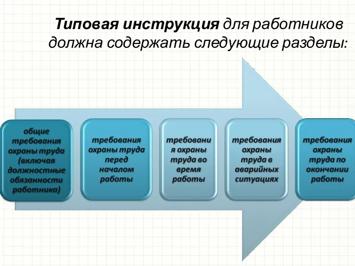 Типовая инструкция для работников должна содержать следующие разделы: