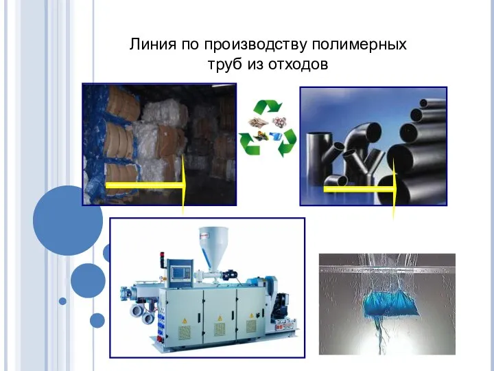 Линия по производству полимерных труб из отходов