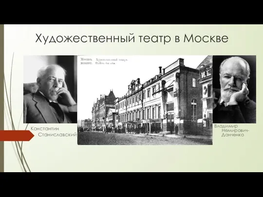 Художественный театр в Москве Константин Станиславский Владимир Немирович-Данченко