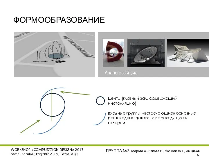 WORKSHOP «COMPUTATION DESIGN» 2017 Богдан Коровин; Рагулина Анна ; ТИУ;АРХиД; ГРУППА