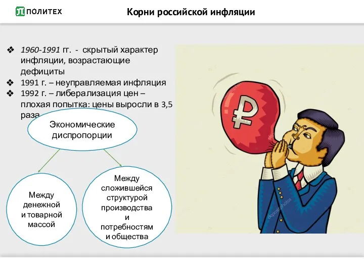 Корни российской инфляции 1960-1991 гг. - скрытый характер инфляции, возрастающие дефициты