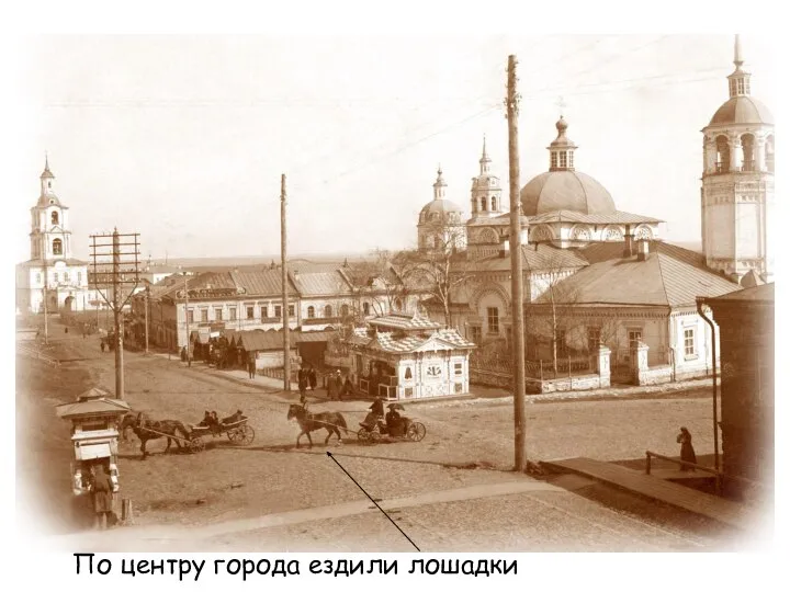 По центру города ездили лошадки