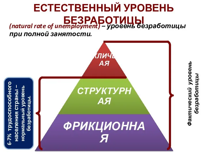 ЕСТЕСТВЕННЫЙ УРОВЕНЬ БЕЗРАБОТИЦЫ (natural rate of unemployment) – уровень безработицы при