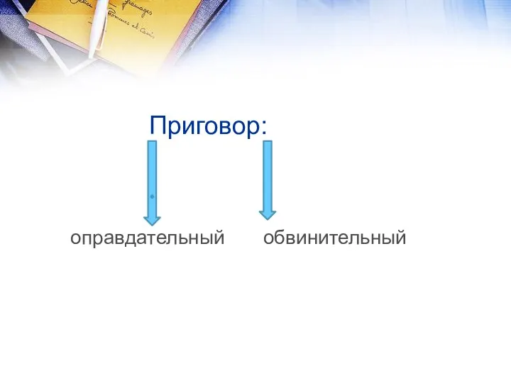 Приговор: оправдательный обвинительный