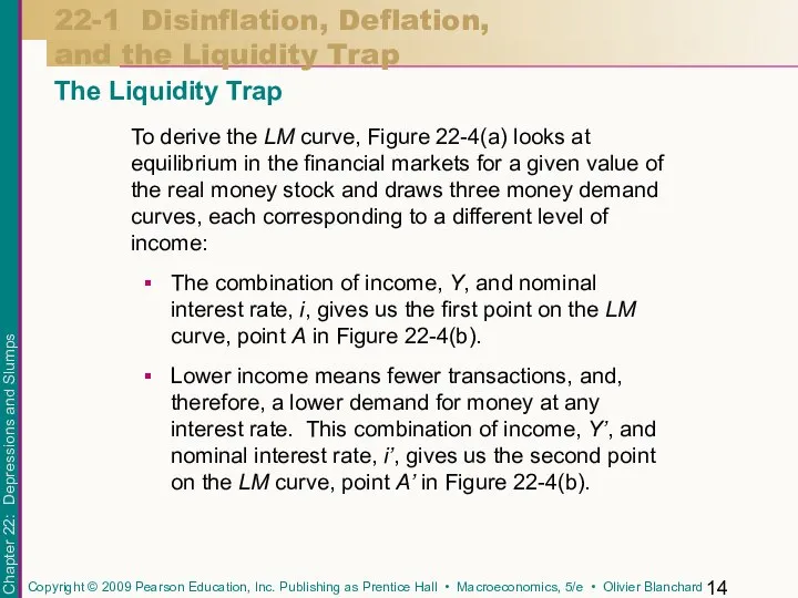 22-1 Disinflation, Deflation, and the Liquidity Trap The Liquidity Trap To