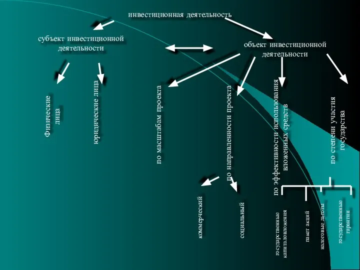 инвестиционная деятельность субъект инвестиционной деятельности объект инвестиционной деятельности Физические лица юридические