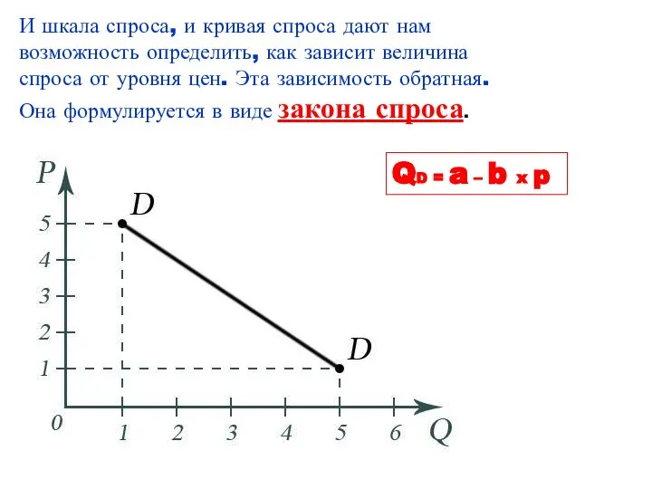 И шкала спроса, и кривая спроса дают нам возможность определить, как