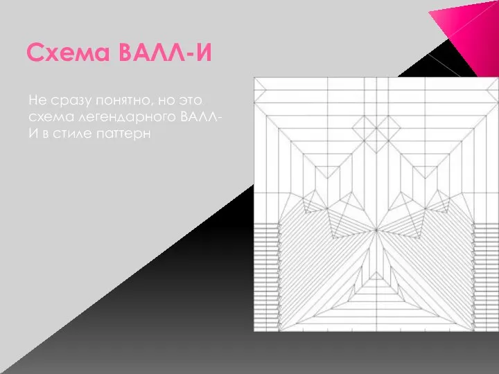 Схема ВАЛЛ-И Не сразу понятно, но это схема легендарного ВАЛЛ-И в стиле паттерн