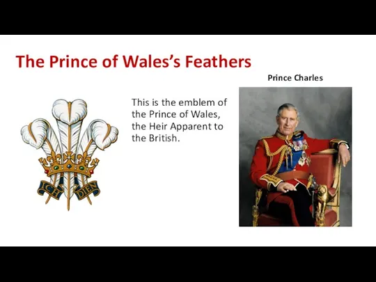 The Prince of Wales’s Feathers This is the emblem of the