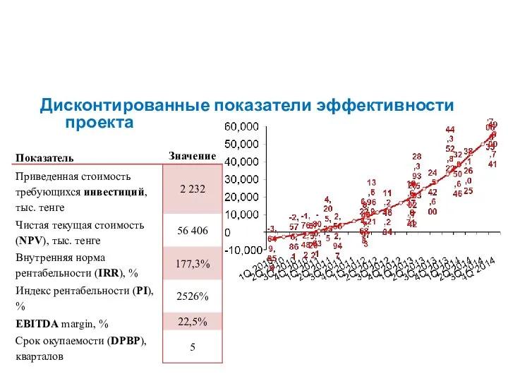 Дисконтированные показатели эффективности проекта