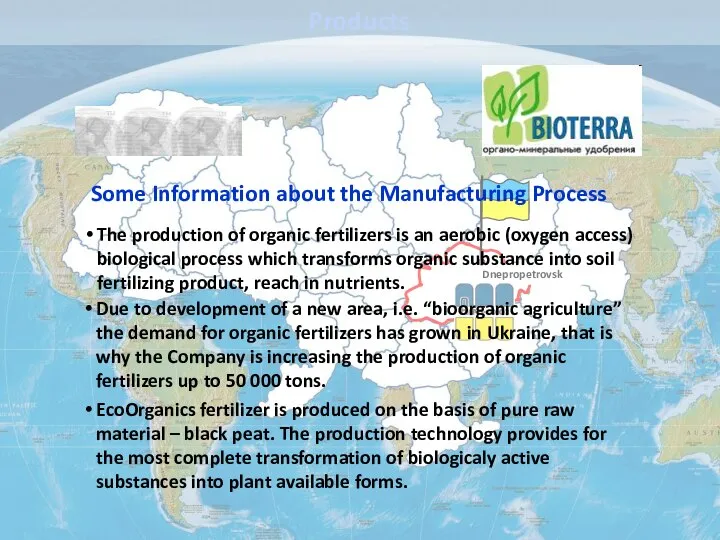 The production of organic fertilizers is an aerobic (oxygen access) biological