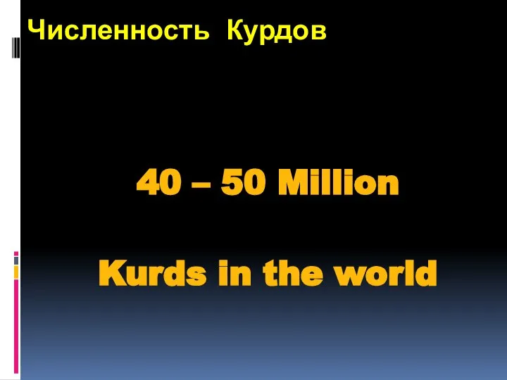 Численность Курдов 40 – 50 Million Kurds in the world
