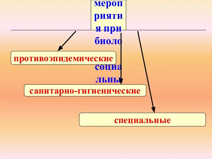 Профилактические мероприятия при биолого-социальных ЧС: противоэпидемические специальные санитарно-гигиенические