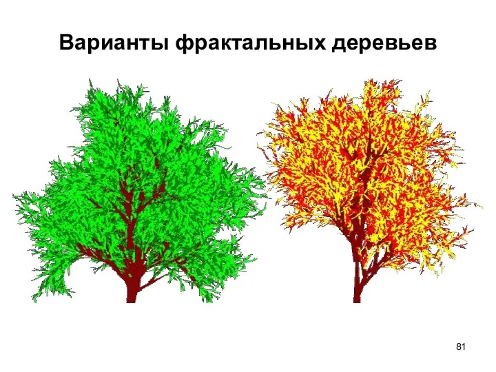Варианты фрактальных деревьев