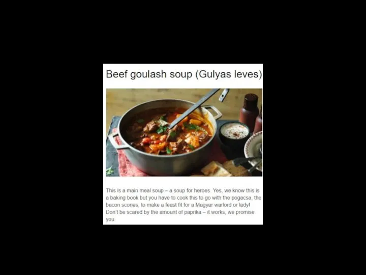 Beef goulash with recipe