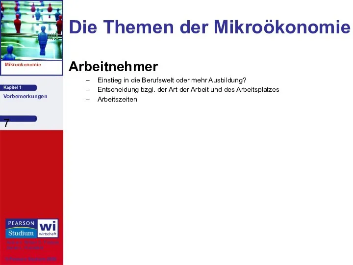 Die Themen der Mikroökonomie Arbeitnehmer Einstieg in die Berufswelt oder mehr