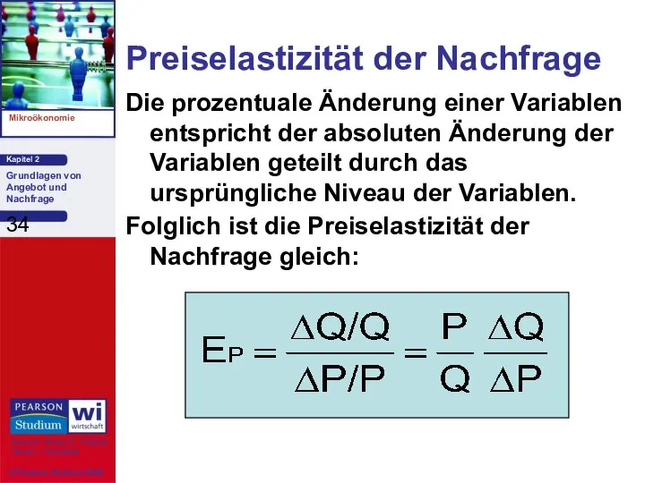 Die prozentuale Änderung einer Variablen entspricht der absoluten Änderung der Variablen