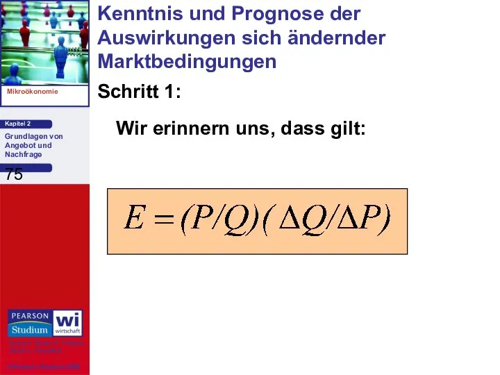 Schritt 1: Wir erinnern uns, dass gilt: Kenntnis und Prognose der Auswirkungen sich ändernder Marktbedingungen