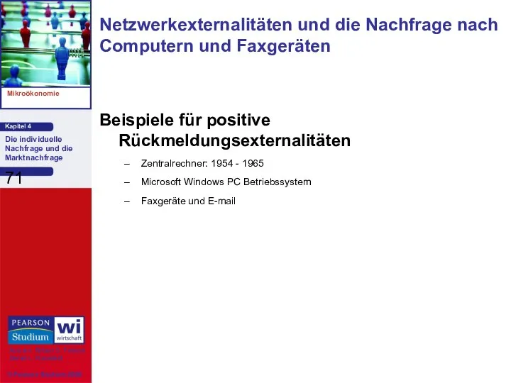 Netzwerkexternalitäten und die Nachfrage nach Computern und Faxgeräten Beispiele für positive