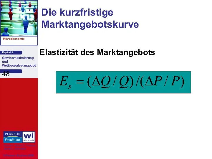 Die kurzfristige Marktangebotskurve Elastizität des Marktangebots