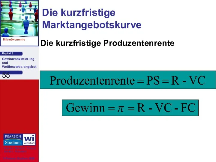 Die kurzfristige Produzentenrente Die kurzfristige Marktangebotskurve