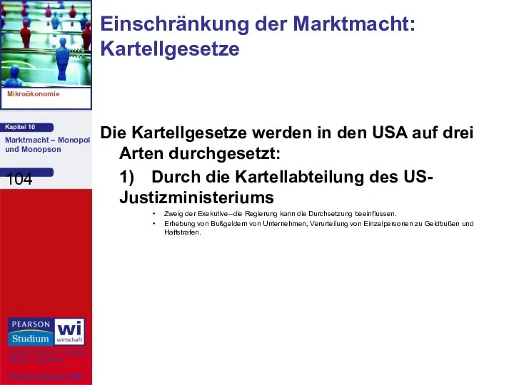 Die Kartellgesetze werden in den USA auf drei Arten durchgesetzt: 1)