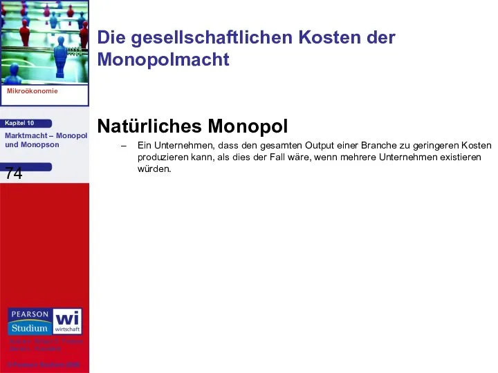 Natürliches Monopol Ein Unternehmen, dass den gesamten Output einer Branche zu