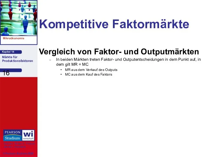 Kompetitive Faktormärkte Vergleich von Faktor- und Outputmärkten In beiden Märkten treten