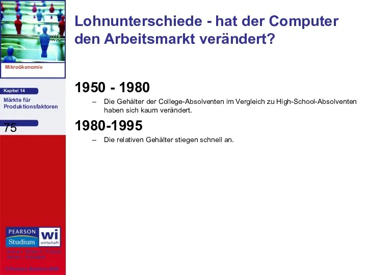 Lohnunterschiede - hat der Computer den Arbeitsmarkt verändert? 1950 - 1980