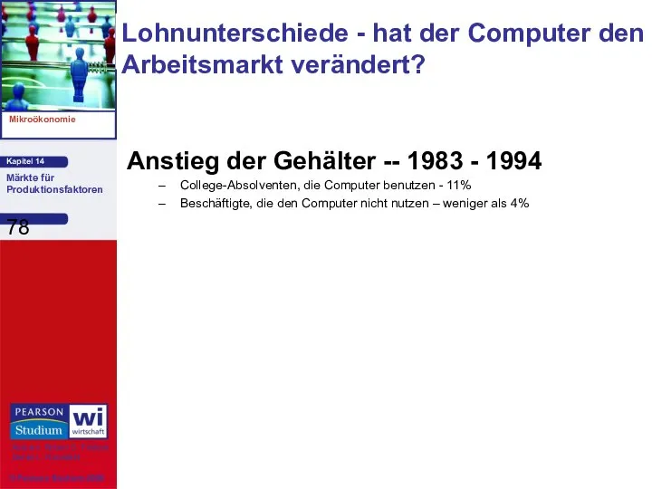 Lohnunterschiede - hat der Computer den Arbeitsmarkt verändert? Anstieg der Gehälter