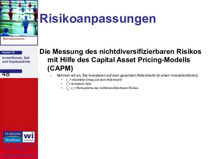 Risikoanpassungen Die Messung des nichtdiversifizierbaren Risikos mit Hilfe des Capital Asset