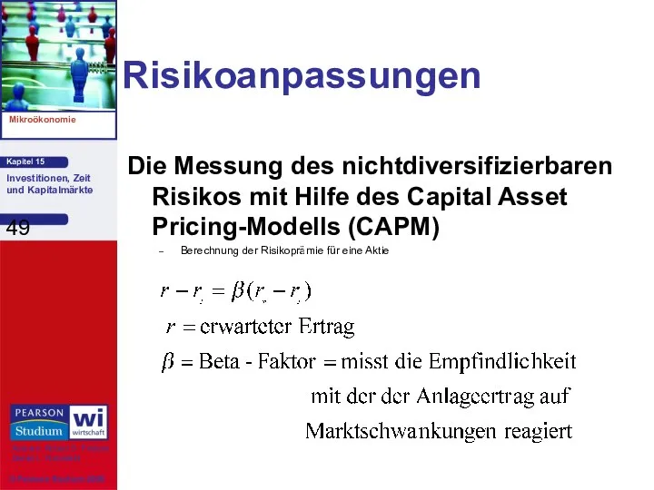 Risikoanpassungen Die Messung des nichtdiversifizierbaren Risikos mit Hilfe des Capital Asset