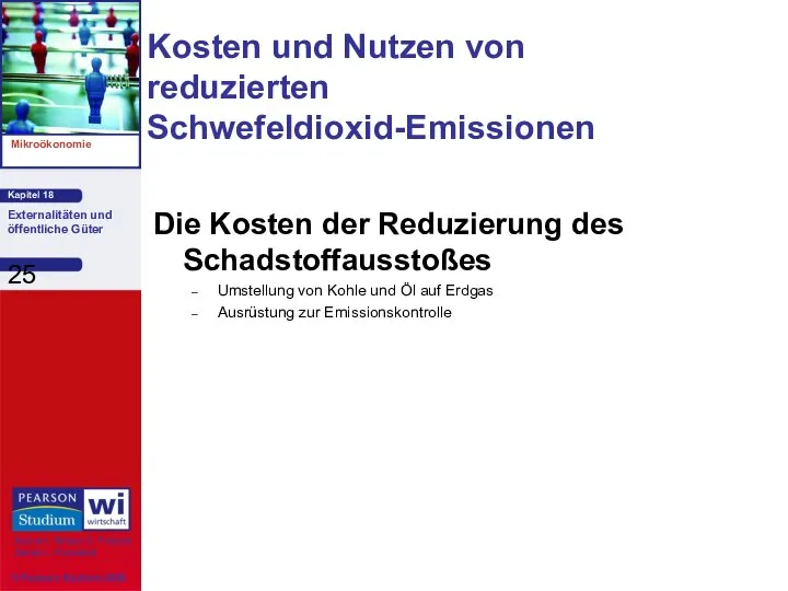 Kosten und Nutzen von reduzierten Schwefeldioxid-Emissionen Die Kosten der Reduzierung des