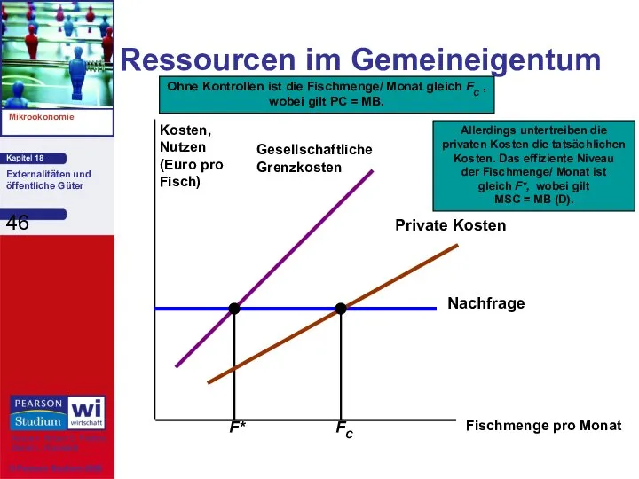 Ressourcen im Gemeineigentum Fischmenge pro Monat Kosten, Nutzen (Euro pro Fisch)