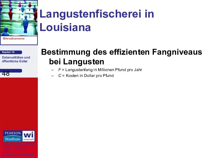 Langustenfischerei in Louisiana Bestimmung des effizienten Fangniveaus bei Langusten F =