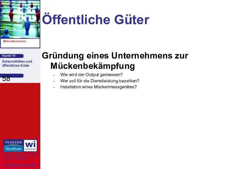 Öffentliche Güter Gründung eines Unternehmens zur Mückenbekämpfung Wie wird der Output