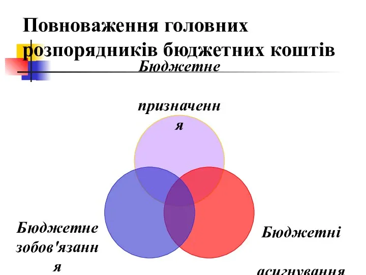 Повноваження головних розпорядників бюджетних коштів