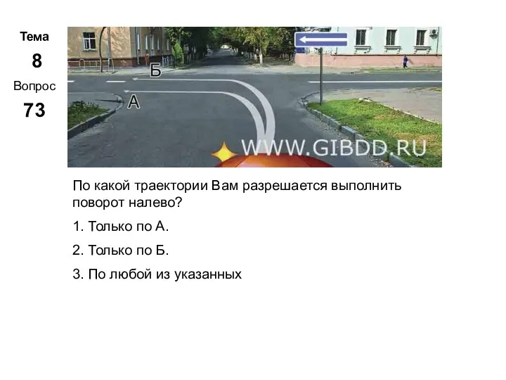 Тема 8 Вопрос 73 Метар. Панченко По какой траектории Вам разрешается