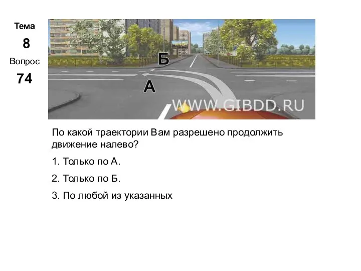 Тема 8 Вопрос 74 Метар. Панченко По какой траектории Вам разрешено