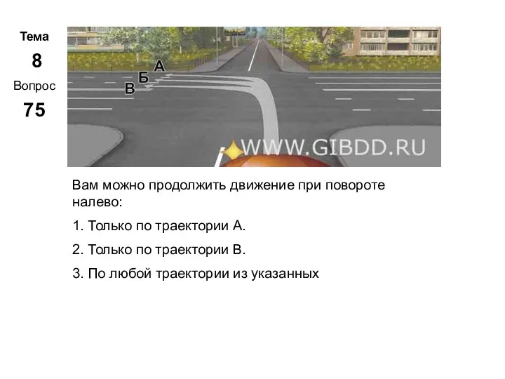 Тема 8 Вопрос 75 Метар. Панченко Вам можно продолжить движение при