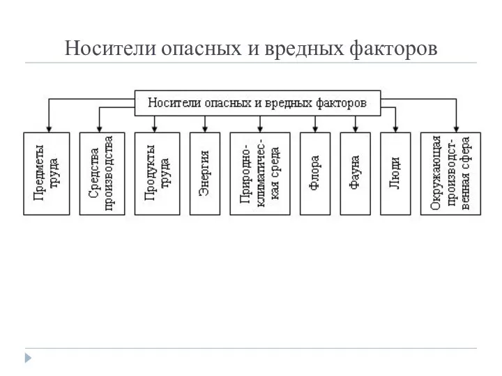 Носители опасных и вредных факторов