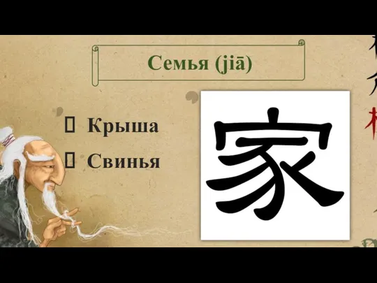 Семья (jiā) Крыша Свинья