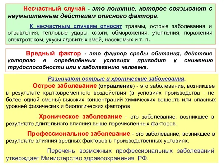 Несчастный случай - это понятие, которое связывают с неумышленным действием опасного