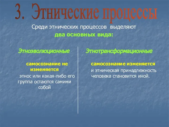 3. Этнические процессы