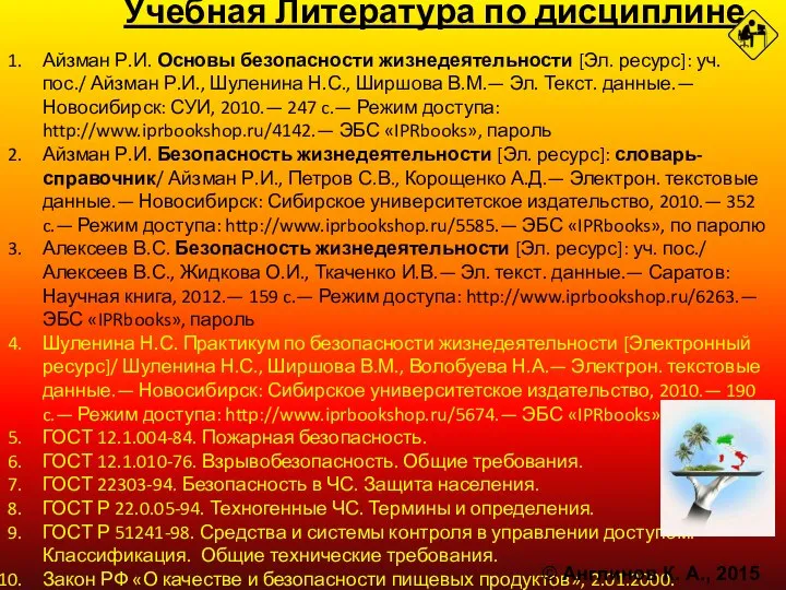 Учебная Литература по дисциплине Айзман Р.И. Основы безопасности жизнедеятельности [Эл. ресурс]: