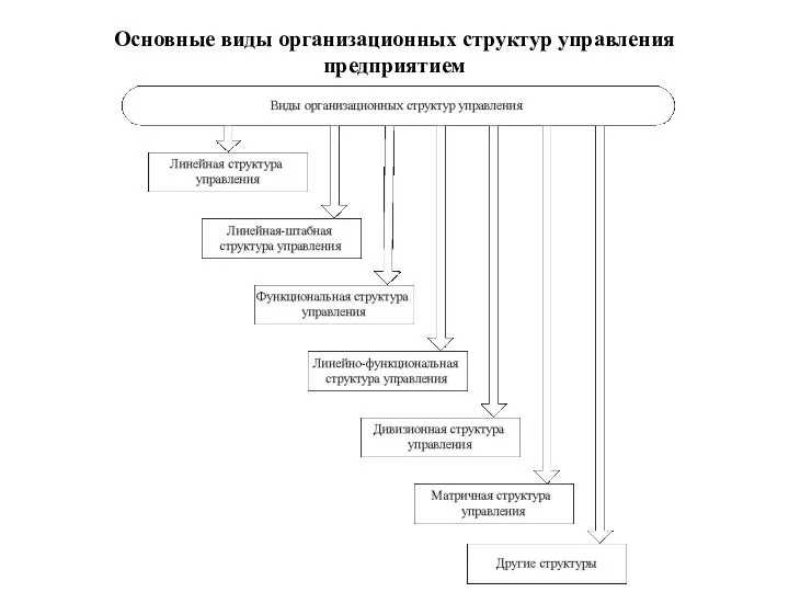 Основные виды организационных структур управления предприятием