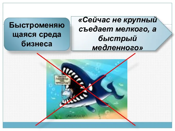 «Сейчас не крупный съедает мелкого, а быстрый медленного» Быстроменяющаяся среда бизнеса