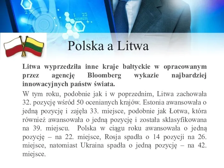 Polska a Litwa Litwa wyprzedziła inne kraje bałtyckie w opracowanym przez