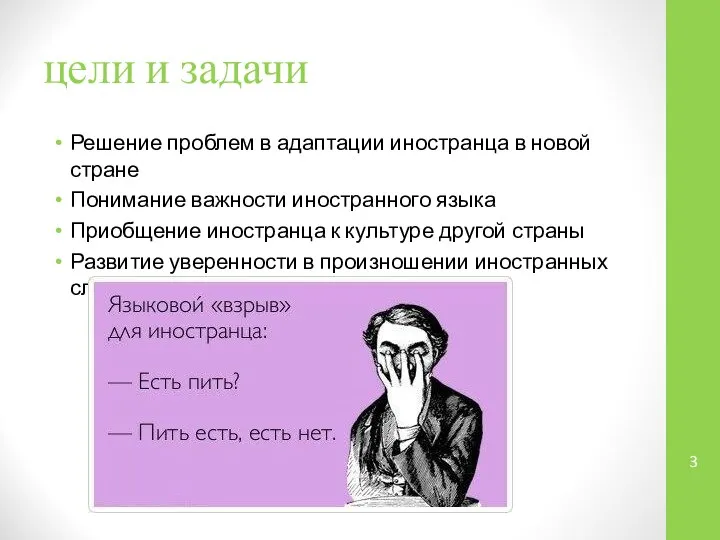 цели и задачи Решение проблем в адаптации иностранца в новой стране