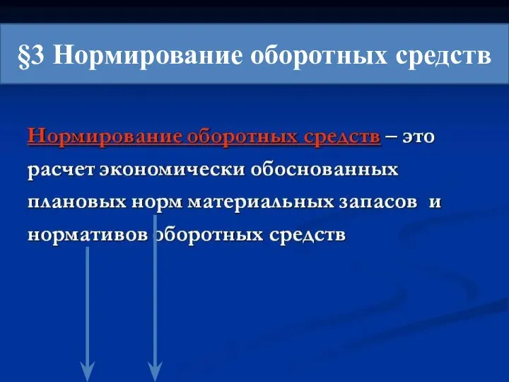 §3 Нормирование оборотных средств